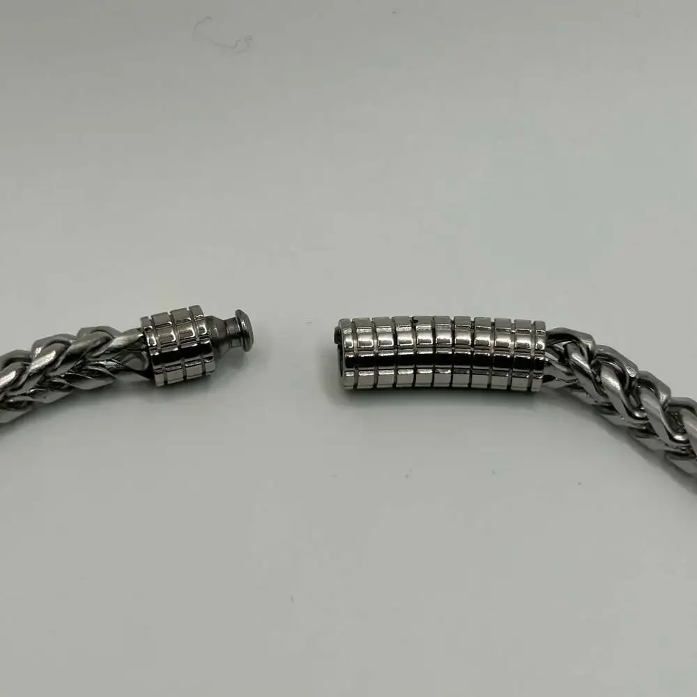 Silver Franco Chain Necklace 6.5mm 20 Inch New Waterproof Real Hyperallergenic